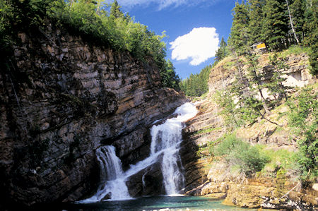 Cameron Falls - Oldest Rocks in the Rocky Mountains