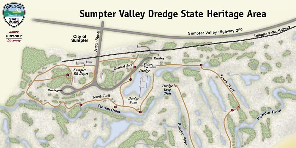 Sumpter Valley Dredge State Heritage Area map