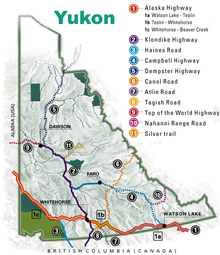 Yukon Map - modified Yukon Government drawing
