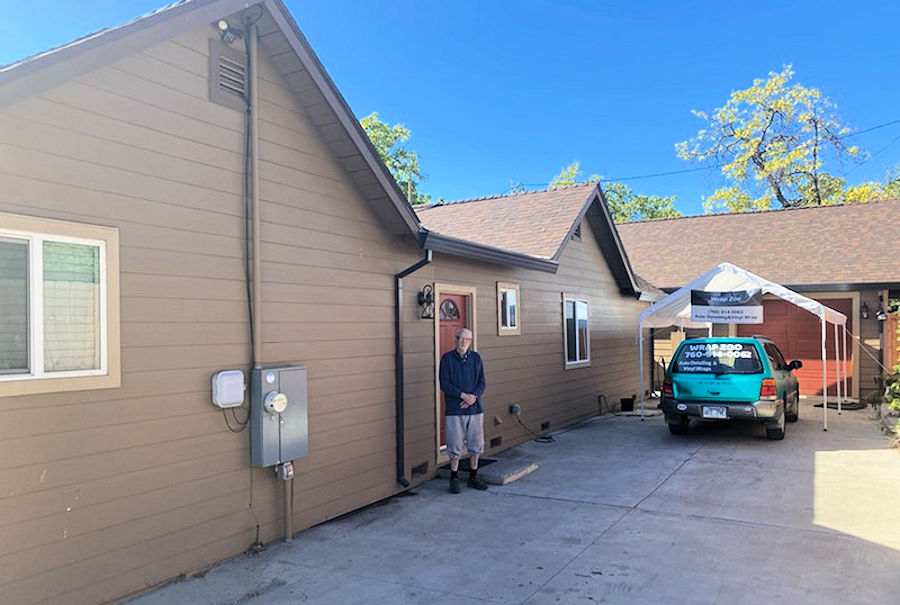 Don in front of Grass Valley house