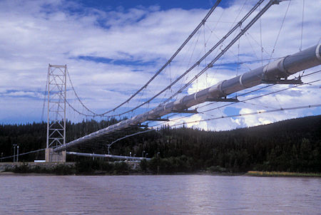 Alaska Pipeline Tanana River crossing near Delta Junction, Alaska