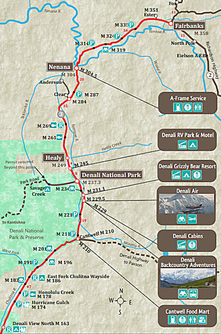 Parks Highway map north