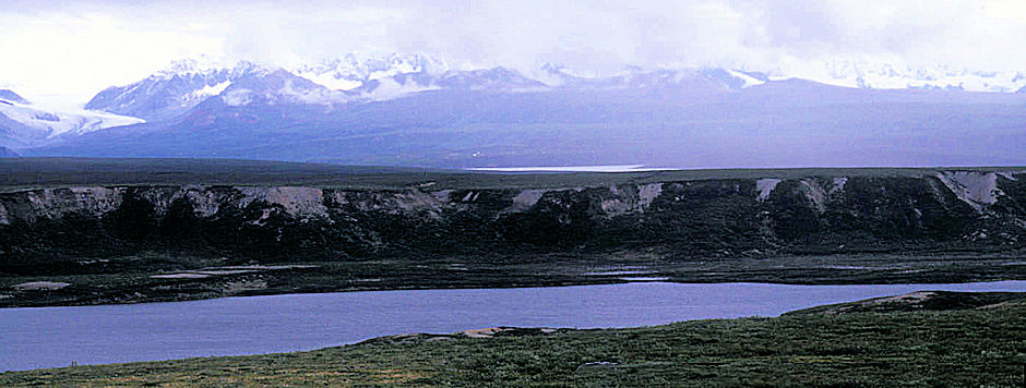 Alaska Range over Sevenmile Lake from Denali Highway about mile 6.5
