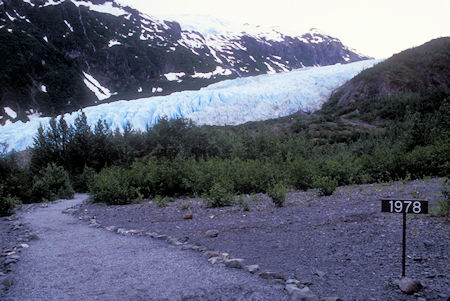 Exit Glacier from trail at 1978 marker, Kenai Fjords National Park, Alaska 1998