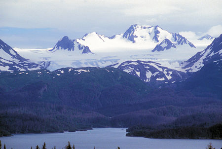 View of Dixon Glacier across bay from Homer, Alaska