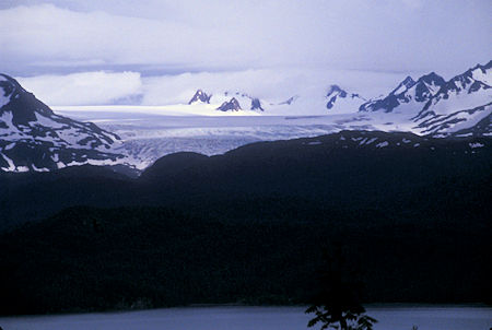 View of Portlock Glacier across bay from Homer, Alaska