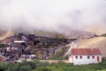 Assay Office on right, Independence Mine Historical Park, Alaska