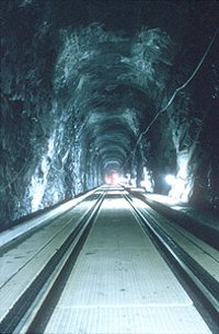 Inside Anton Anderson Memorial Tunnel - Alaska DOT Photo