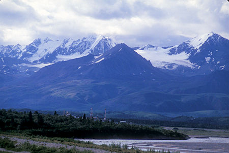 Alaska Range over Pump Station 10, Richardson Highway near Michael Creek