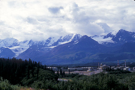Alaska Range over Pump Station 10, Richardson Highway near Michael Creek