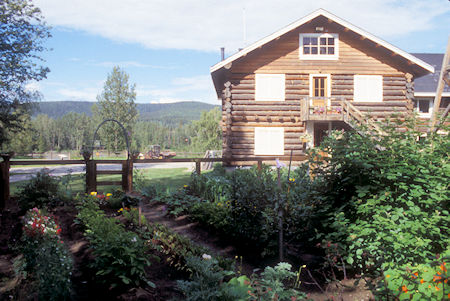 Garden at Rika's Roadhouse at Big Delta State Historical Park near Delta Junction, Alaska