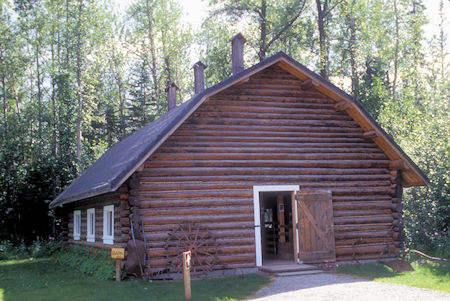 Tack and storage building at Rika's Roadhouse at Big Delta State Historical Park near Delta Junction, Alaska