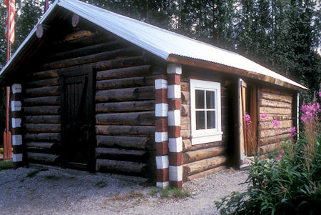 Ralph Marshall Cabin and Telegraph Station at Rika's Roadhouse at Big Delta State Historical Park near Delta Junction, Alaska