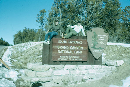 South Entrance to Grand Canyon National Park - Dec 1961 South Entrance to Grand Canyon National Park - Dec 1961