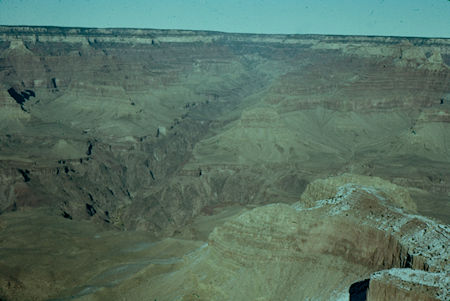 Bright Angel Canyon, North Rim, O'Neill Butte - from Mather Point on South Rim - Grand Canyon National Park - Dec 1961