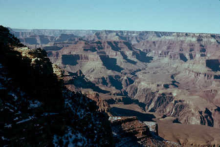 Looking west down canyon from Mather Point - Grand Canyon National Park - Dec 1961 Looking west down canyon from Mather Point - Grand Canyon National Park - Dec 1961