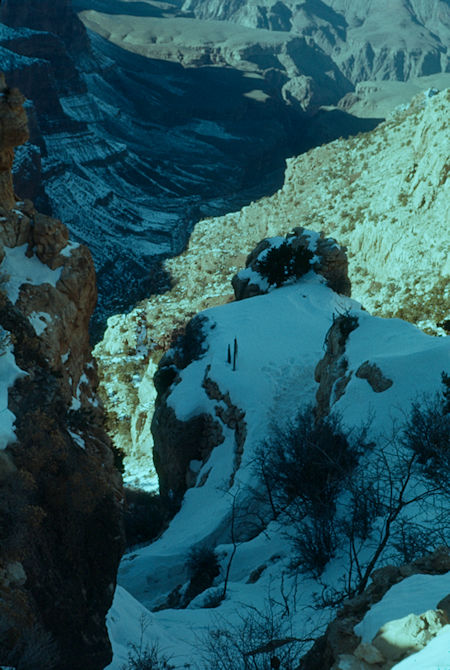 Pine Creek Canyon from beginning of Kaibab Trail south rim - Grand Canyon National Park - Dec 1961 Pine Creek Canyon from beginning of Kaibab Trail south rim - Grand Canyon National Park - Dec 1961