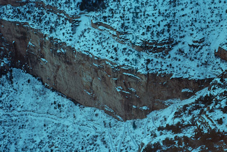 Trail below Grand Canyon Village seen from Maricopa Point - Grand Canyon National Park - Dec 1961 Trail below Grand Canyon Village seen from Maricopa Point - Grand Canyon National Park - Dec 1961