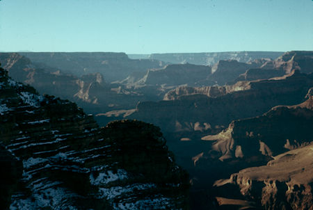 View west from Powell Memorial - Grand Canyon National Park - Dec 1961 View west from Powell Memorial - Grand Canyon National Park - Dec 1961