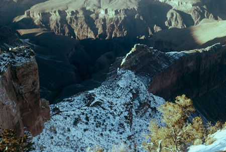 Dana Butte and Salt Creek from Powell Memorial - Grand Canyon National Park - Dec 1961 Dana Butte and Salt Creek from Powell Memorial - Grand Canyon National Park - Dec 1961