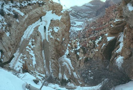 View down Pipe Creek Canyon from start of Kaibab Trail - Grand Canyon National Park - Dec 1961 View down Pipe Creek Canyon from start of Kaibab Trail - Grand Canyon National Park - Dec 1961