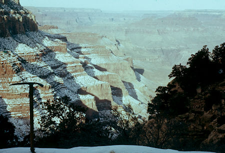 Ribs under Yavapai Point looking northwest down canyon from Kaibab Trail - Grand Canyon National Park - Dec 1961 Ribs under Yavapai Point looking northwest down canyon from Kaibab Trail - Grand Canyon National Park - Dec 1961