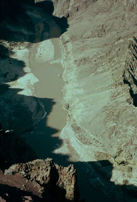 Colorado River 1000' below Kaibab Trail - Grand Canyon National Park - Dec 1961 Colorado River 1000' below Kaibab Trail - Grand Canyon National Park - Dec 1961