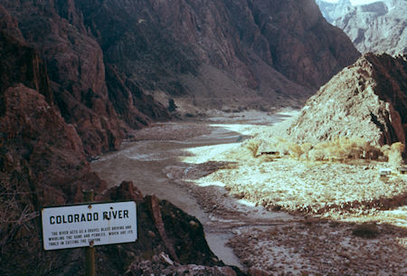 Colorado River at Kaibab Bridge - Grand Canyon National Park - Dec 1961 Colorado River at Kaibab Bridge - Grand Canyon National Park - Dec 1961