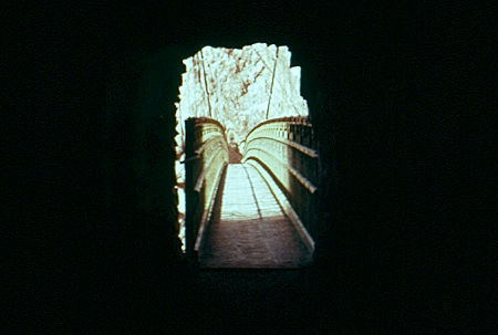 Tunnel on to Kaibab bridge - Grand Canyon National Park - Dec 1961