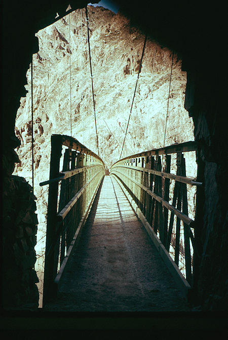 Kaibab Bridge from tunnel - Grand Canyon National Park - Dec 1961