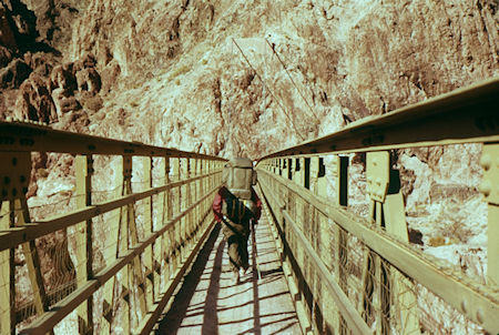 Crossing Kaibab Bridge - Grand Canyon National Park - Dec 1961 Crossing Kaibab Bridge - Grand Canyon National Park - Dec 1961