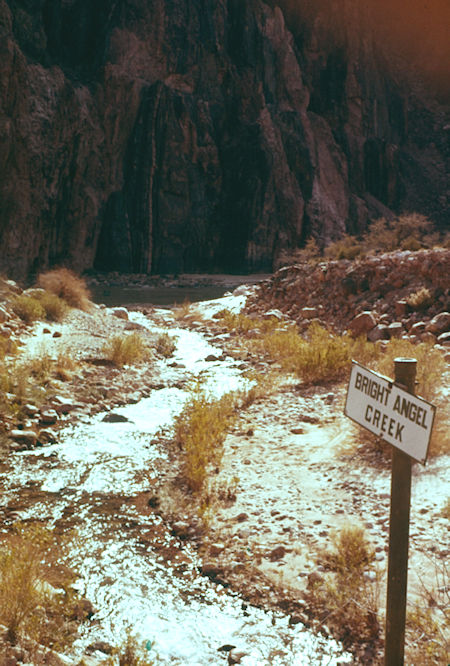 Bright Angel Creek - Grand Canyon National Park - Dec 1961 Bright Angel Creek - Grand Canyon National Park - Dec 1961