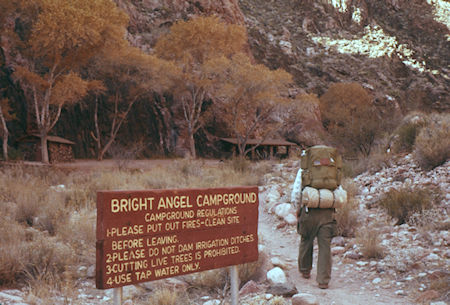 Bright Angel Campground - Grand Canyon National Park - Dec 1961 Bright Angel Campground - Grand Canyon National Park - Dec 1961