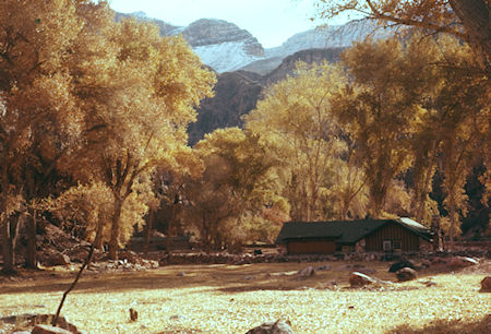 Phantom Ranch Coralls looking south - Grand Canyon National Park - Dec 1961