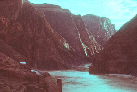 Granite Gorge in the morning from Kaibab Bridge - Grand Canyon National Park - Jan 1962 Granite Gorge in the morning from Kaibab Bridge - Grand Canyon National Park - Jan 1962