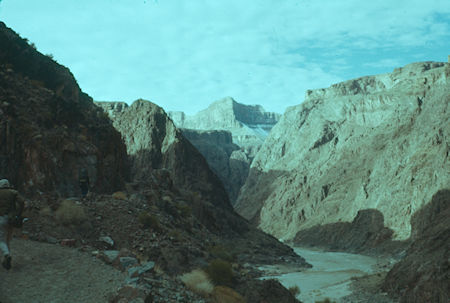 Looking downstream on Colorado River before turning up Garden Creek - Grand Canyon National Park - Jan 1962 Looking downstream on Colorado River before turning up Garden Creek - Grand Canyon National Park - Jan 1962