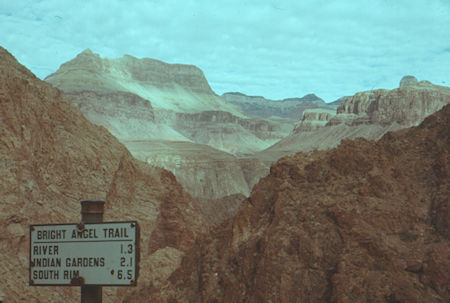 View north as trail climbs up Garden Creek - Grand Canyon National Park - Jan 1962