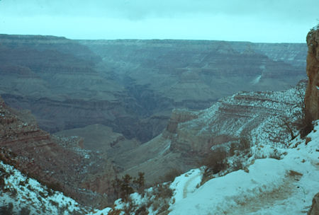 Bright Angel Canyon, etc. from near top of Bright Angel Trail - Grand Canyon National Park - Jan 1962 Bright Angel Canyon, etc. from near top of Bright Angel Trail - Grand Canyon National Park - Jan 1962