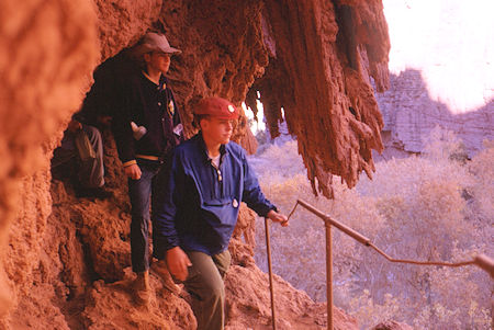 Trail down to bottom of Mooney Falls - Grand Canyon National Park - Dec 1962 (part of Havasupai Indian Reservation as of 1975)