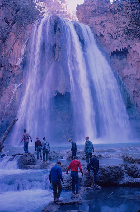 Havasu Falls - Grand Canyon National Park - Dec 1962 (part of Havasupai Indian Reservation as of 1975)