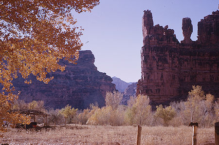 The Guardians over Supai Village - Havasupai Indian Reservation - Dec 1962