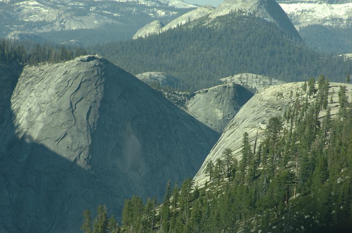 Domes and canyons typical of Yosemite -- from Tioga Pass Road