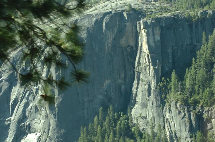 Cliffs above Merced River from Big Oak Flat Road