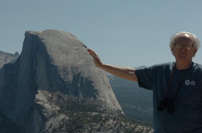 Don leaning against Half Dome