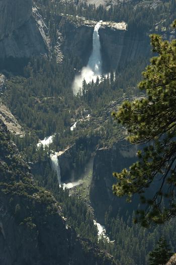 Vernal and Nevada Falls from Glacier Point