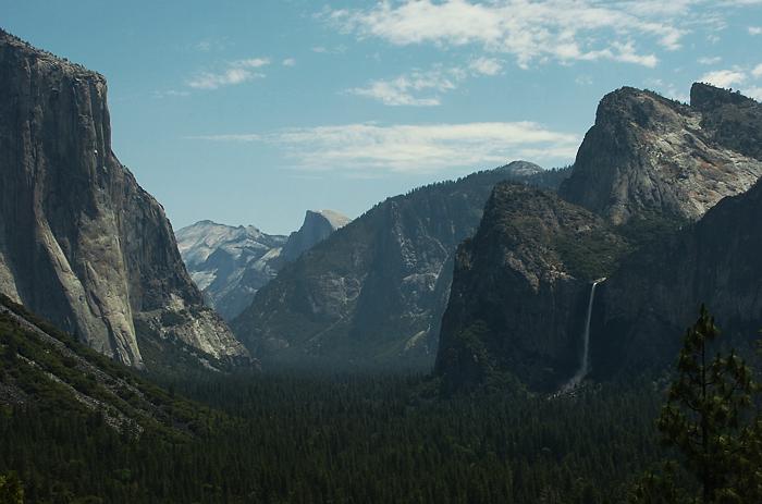 El Capitan, Half Dome, Cathedral Rocks and Bridalveil Falls from Discovery View
