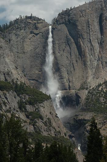 Upper Yosemite Falls from Valley road