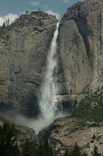 Upper Yosemite Falls from Valley road