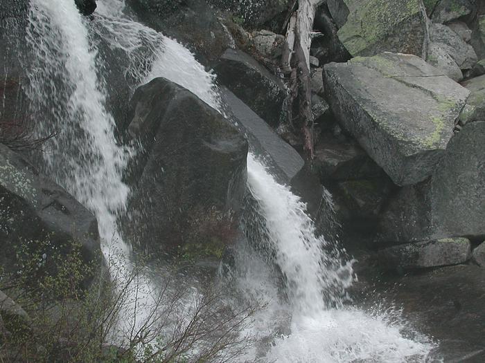 Waterfall next to Tioga Pass Road