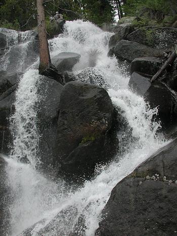 Waterfall next to Tioga Pass Road